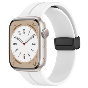 Силиконова каишка с магнит Apple Watch 38/40/41mm / бяла /